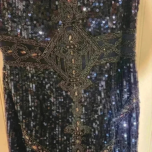 GORGEOUS BEADED SEQUIN DRESS Small 14 Great for HOCO or Special Occasion - Picture 9 of 10